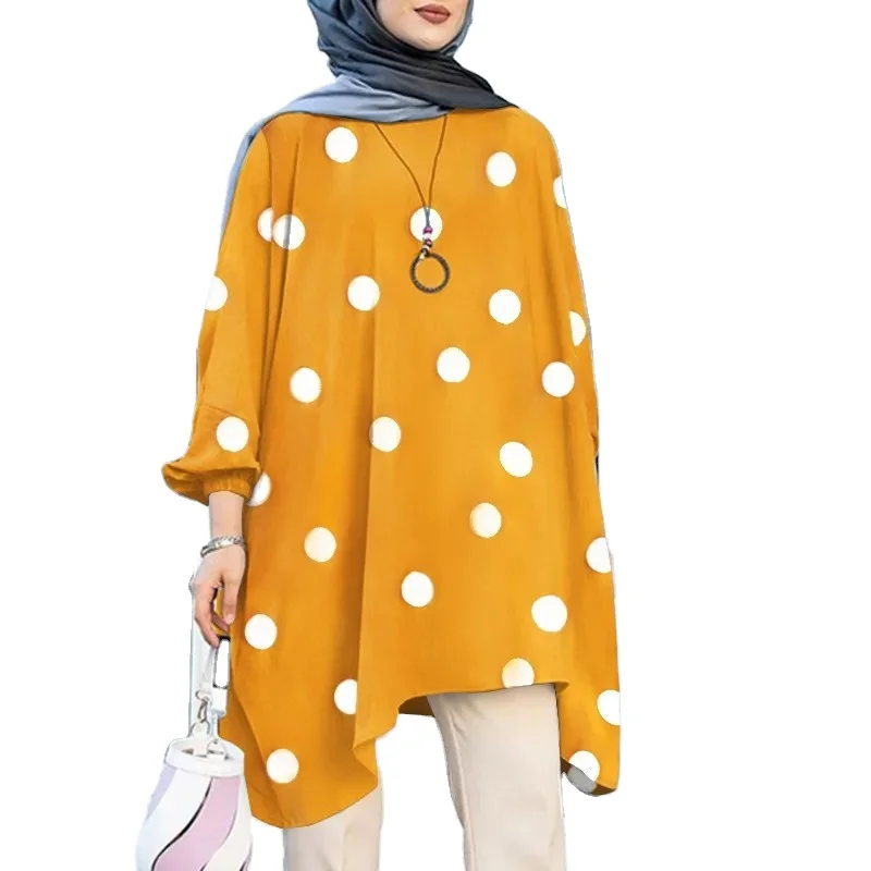 2024 Spring Festival Black Elegant Muslim Comfortable Casual Style Bubble Long Sleeve Skirt Clothing