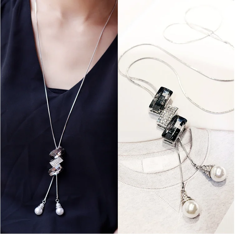 Pearl key short womens fashion temperament butterfly necklace hundred decorative items of jewellery