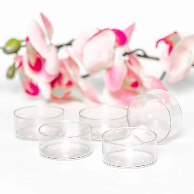 Polycarbonate clear Plastic Cup Containers for Tealight Candle