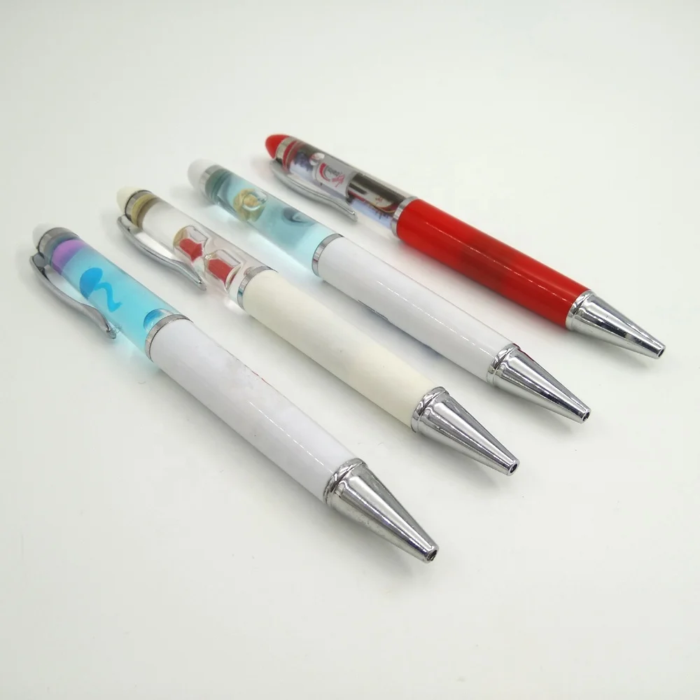
2D 3D floater liquid oil floating ball pen 