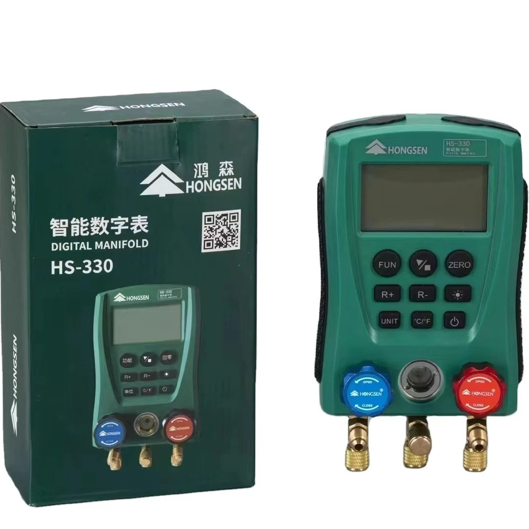 Hongsen HS-330 Многофункциональный цифровой манометр для кондиционера воздуха A/C хладагент dadpt 89