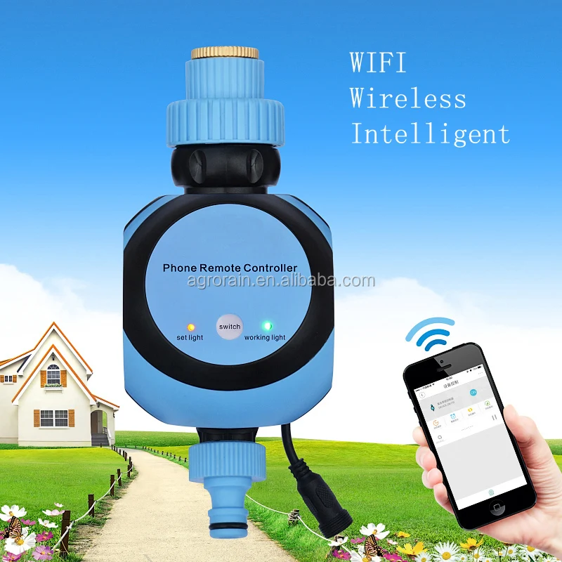 Сотовый телефон Wi-Fi интеллигентая (ый) Пульт дистанционного управления воды Таймер для дома и сада полива орошения