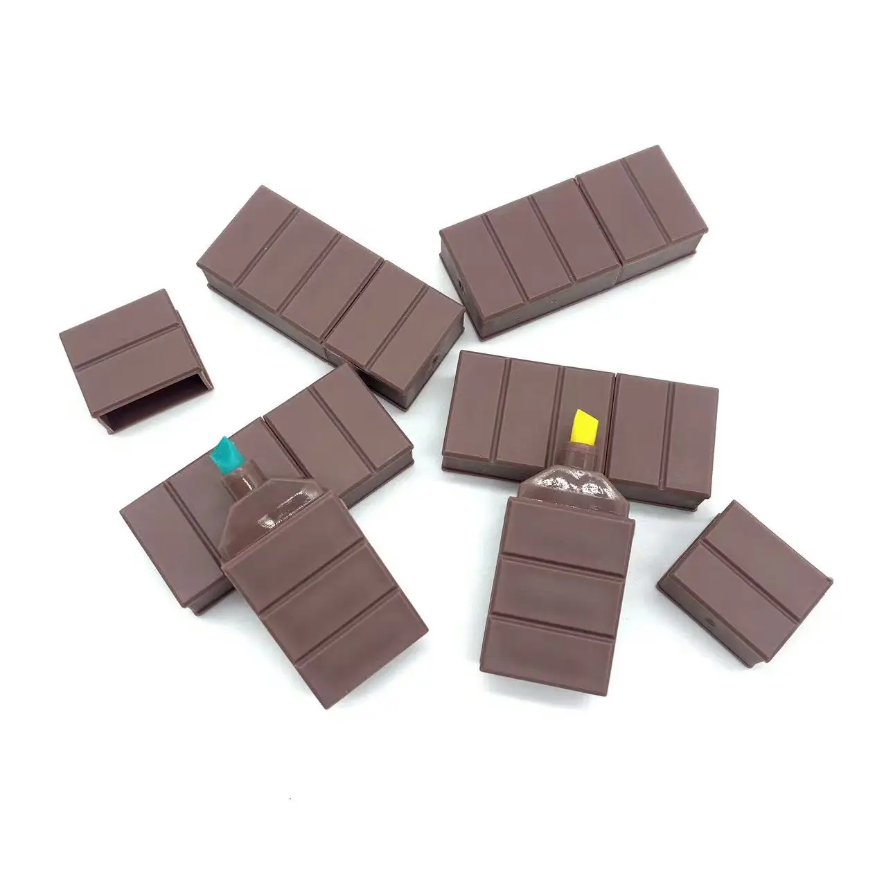 2024 Amazing Cute Chocolate Shaped Colored Highlighter Marker Pen for Bible Study Kit