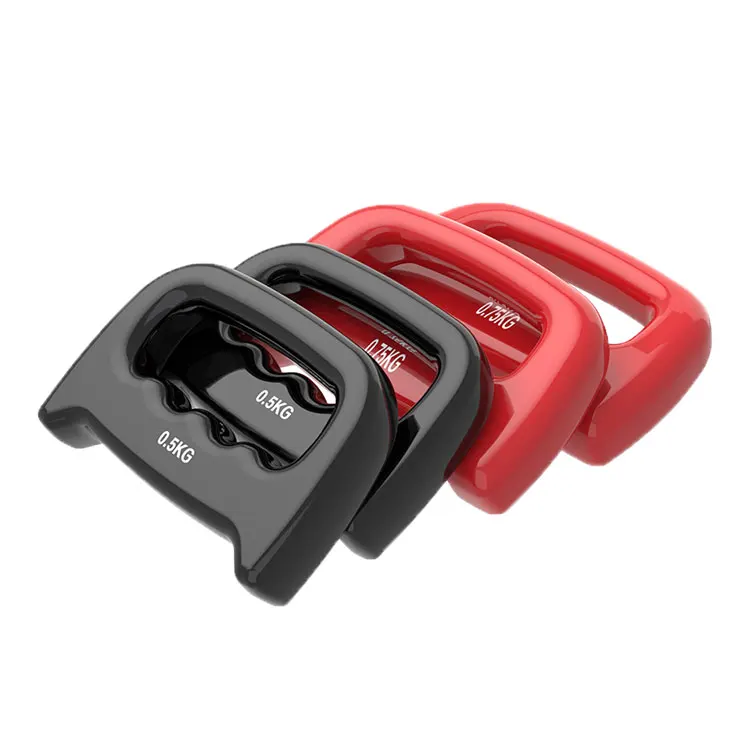 D-shaped Vinyl/Neoprene Dumbbell Gym Equipment Dumbbells Rubber Free Weights Dumbbell Set