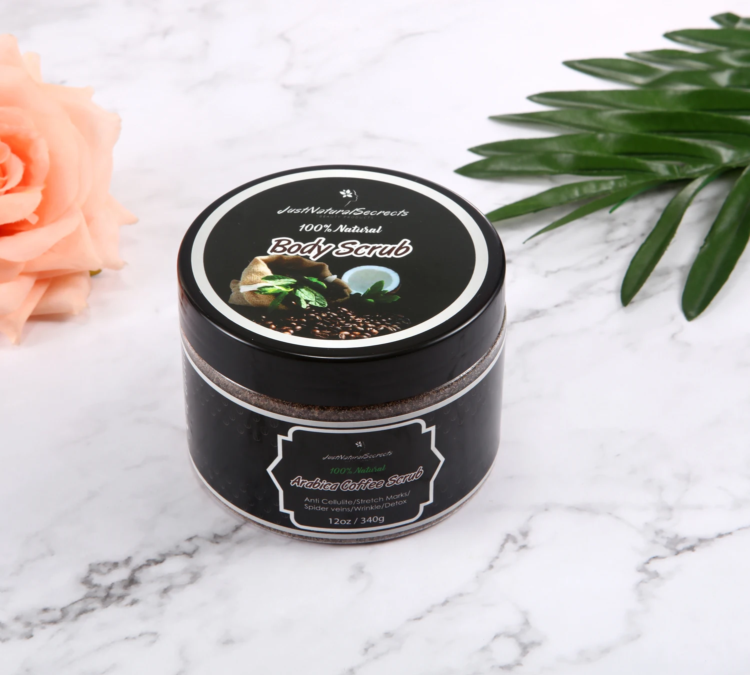 OBM Label organic spa skin whitening body scrub arabica coffee scrub 100% natural