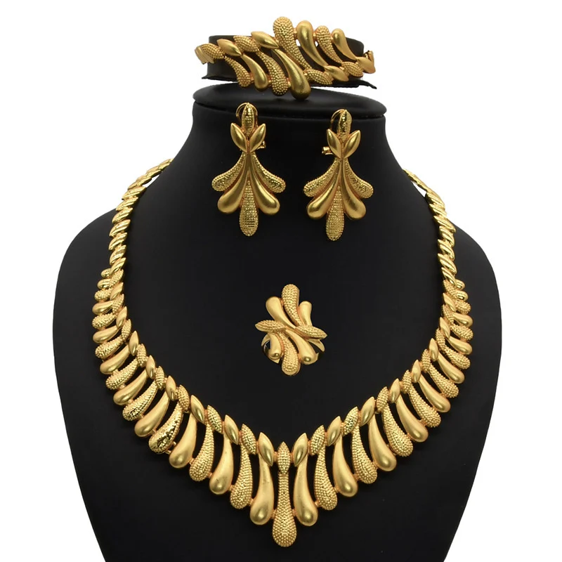 African Necklace Sets For Women Luxury Designer Jewelry Pakistani Necklaces Afghan Bracelets Fashion Earrings Jewelry Sets