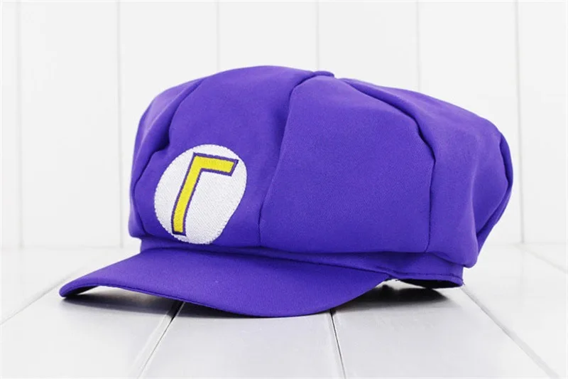 Super Mario Hat Luigi Bros Cosplay Baseball Costume Octagonal Cap
