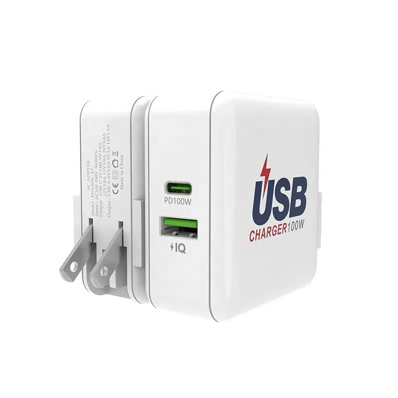 
65W Mini Wall USB GaN Charger Mobile Phone Usb-c PD Charger for Cellphone for MacBook for iPad 