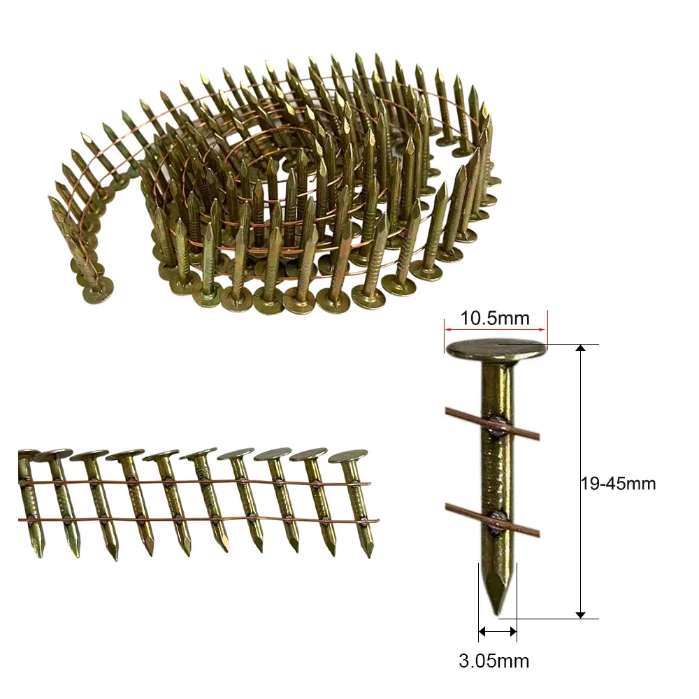 0.12X1-1/4inch common wire electric Coil Roofing Nails for Roof Composition
