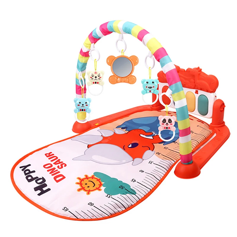 Crawling Soft Baby Activity Gym Music Piano Mat Foldable Carpet Pedal Kick Piano Keyboard Fitness Frame Play Mat Toys