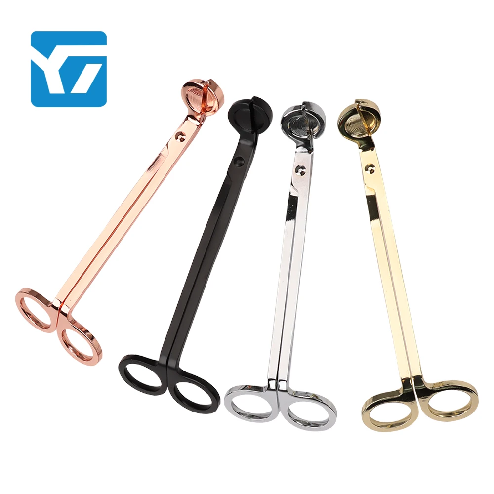 High quality hot selling stainless steel candle aromatherapy wick trimming tool polishing scissors accessories wick cutter