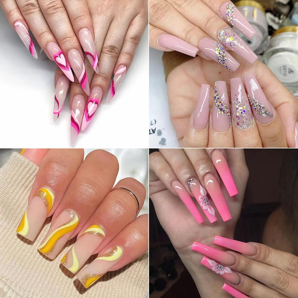 100-500pcs/box Packaging Press on Nail Wholesale Fake Nails Matte Gel Polish UV Press On Coloured Pre-Glue False Nails