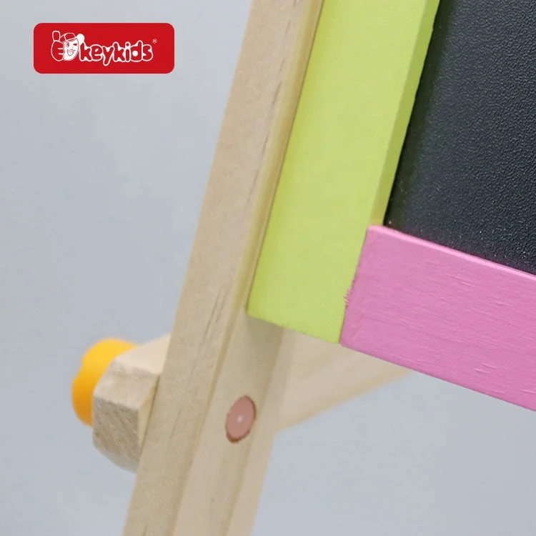 2 IN 1 Easel Chalk Drawing Board Wooden Magentic Whiteboard blackboard for Kids W12B048B