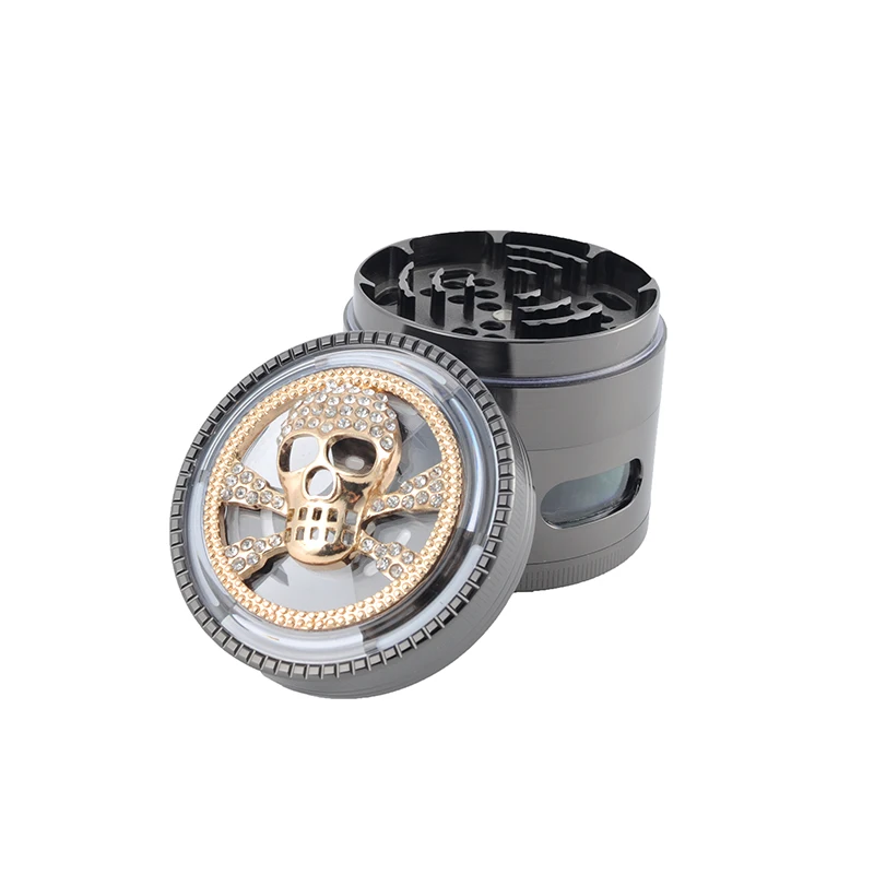 63mm 4 layer Wholesale Custom Logo Zinc alloy Herb Grinder Tobacco Grinder For Smoking Accessories