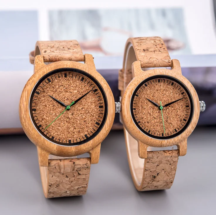 Couple Watch Quartz  Vintage Style Custom Made OEM  Bamboo WristQuartz Wood Watch for Men Women Latest Couple Wooden Watch