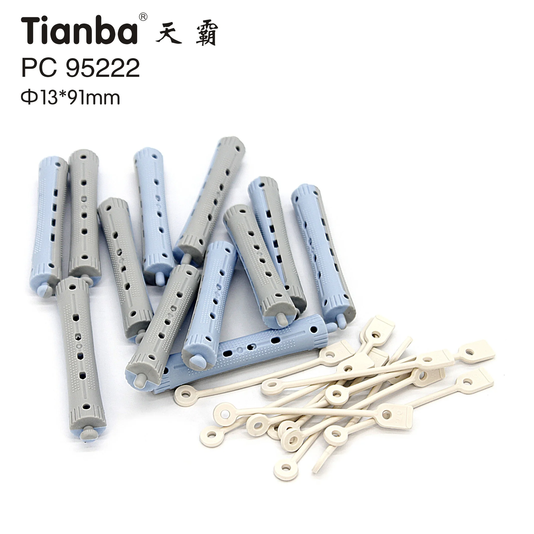 Manufacturing Plastic Hair Rollers Pern Rods For Salon 12pcs/bag