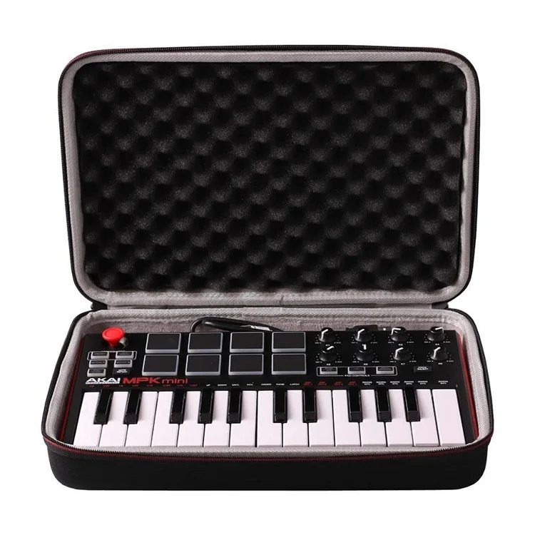 OEM&ODM factory custom portable dustproof electronic equipment protection eva case for akai mpk mini keyboard travel bag