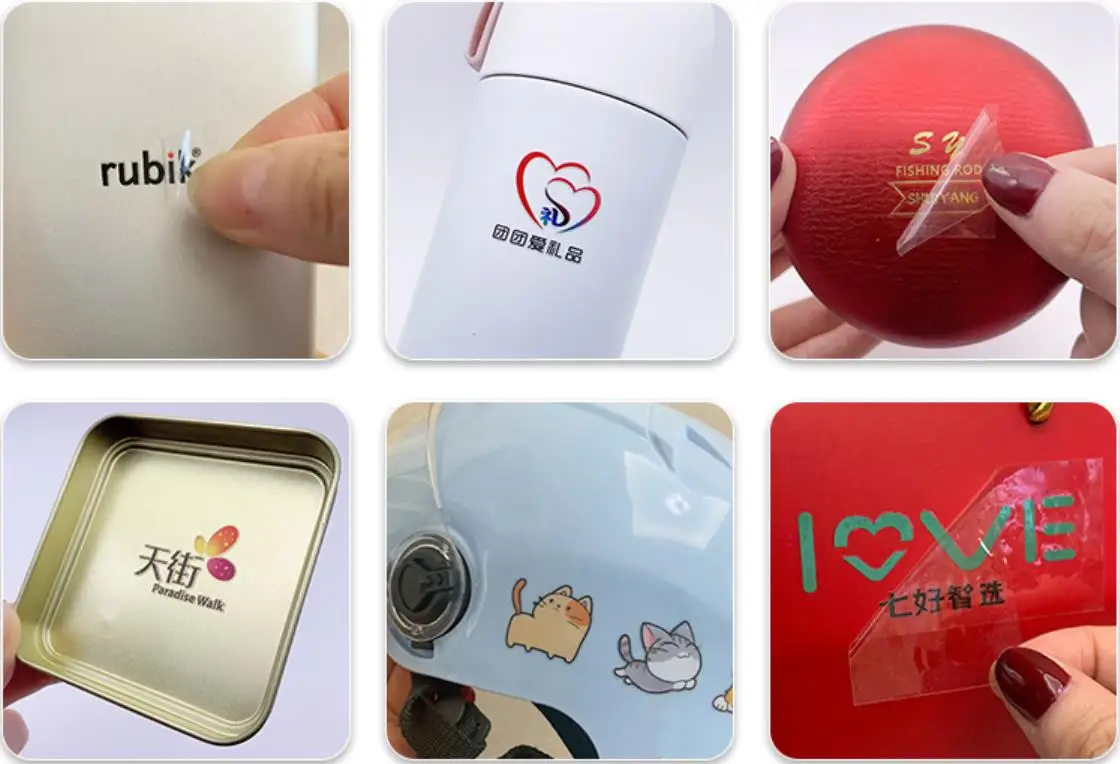 Cup Kettle Water Bottle Tear Film To Leave Words Self-adhesive Waterproof Decals Tags Customized Logo Label UV Transfer Stickers