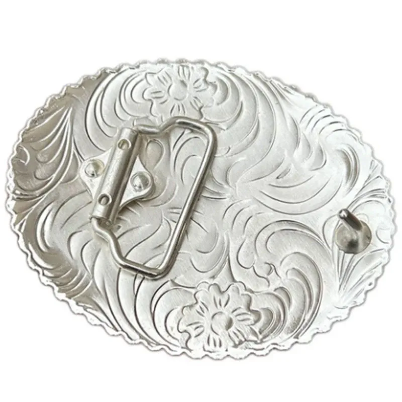 Western cowboy belt buckle vintage pattern oval shape plate youth fashion belt buckle