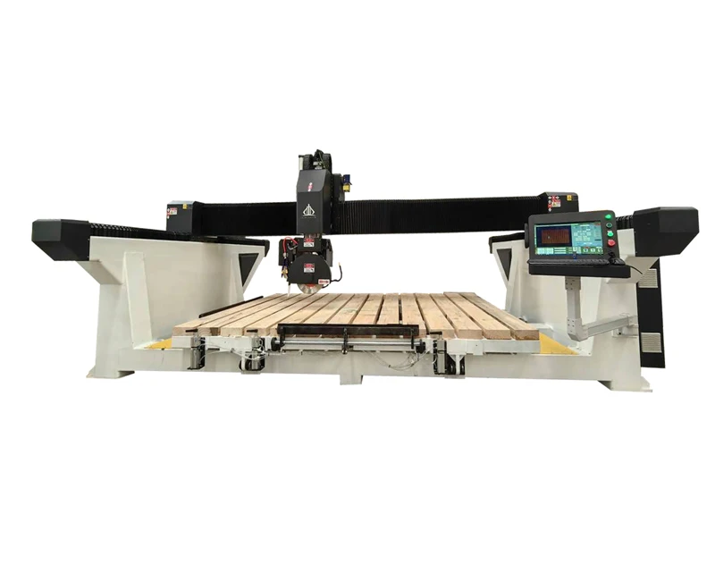 5 Axis Infrared Saw Cutter Tile Granite Quartz Stone Bridge Cutting Machine 5 Axis CNC Bridge Saw