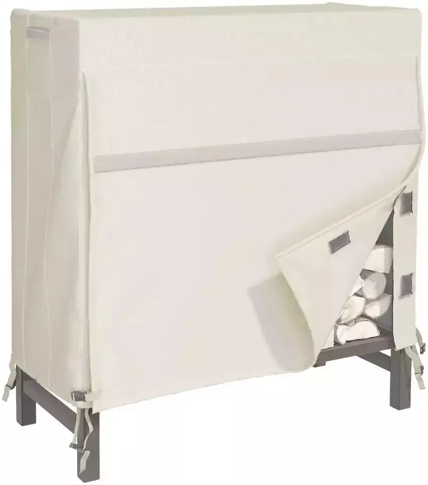 Factory Custom Size Outdoor Log Rack Cover Weatherproof Firewood Rack Cover Heavy Duty Patio Log Rack Protective Cover