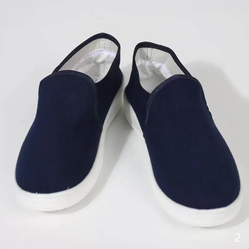 Antistatic PU Anti-static Stripe ESD Shoes Cleanroom Canvas Safety Shoes