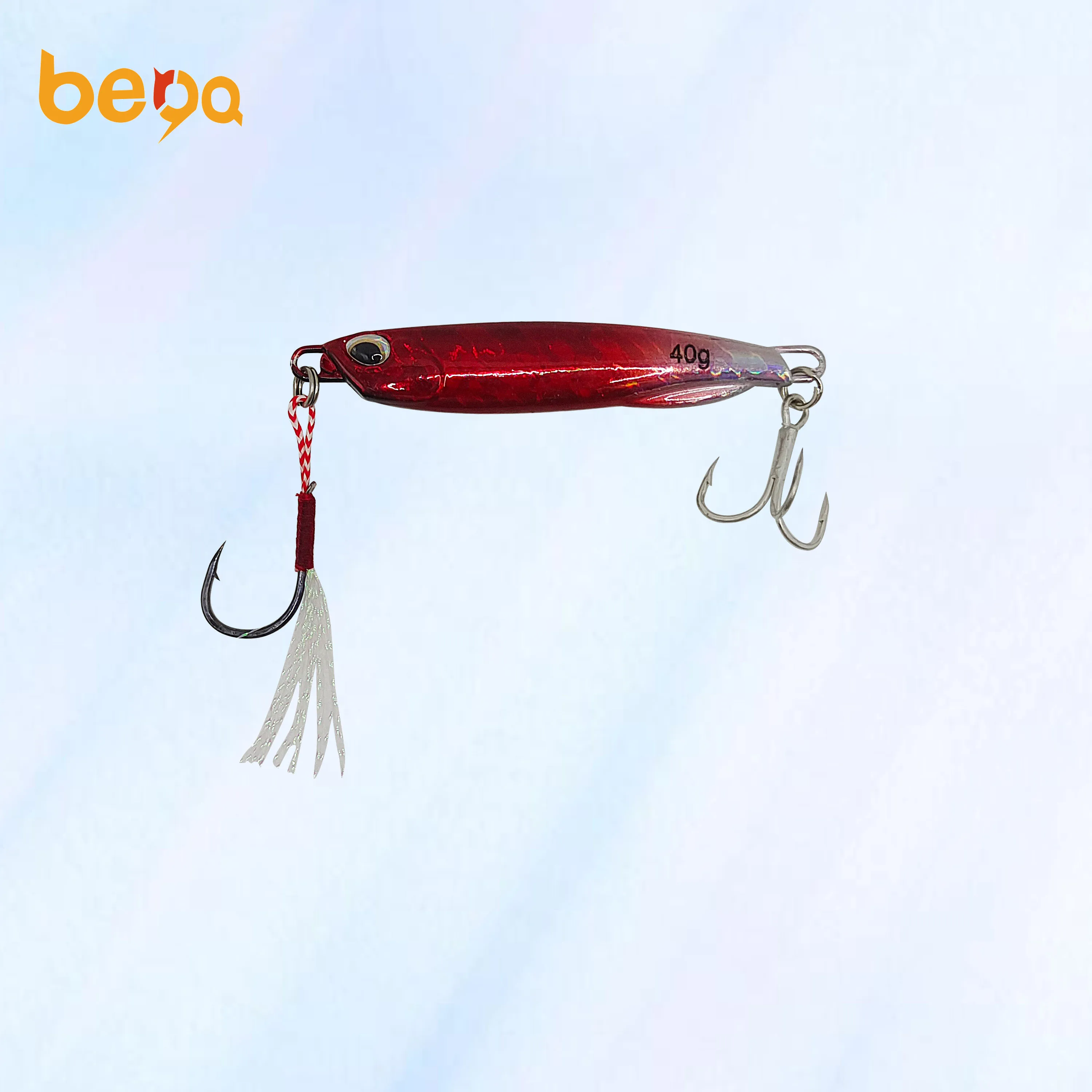 Double hook iron plate simulation Luya bait super long cast fishing perch perch kill fresh water fishing iron plate