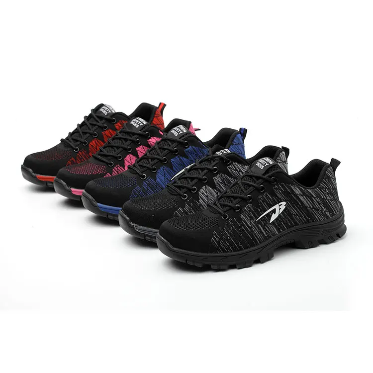 High Quality Trendy Lightweight Low Price Black Steel Safety Shoes