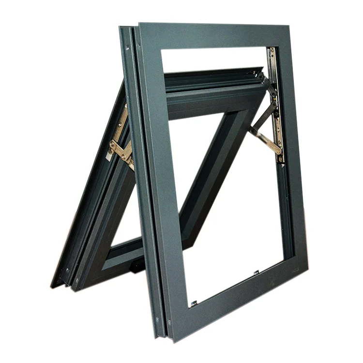 Hot selling smart Window Double glazed glass sound insulated aluminum alloy frame design horizontal awning window
