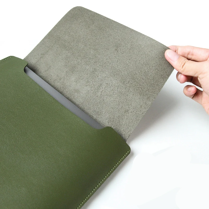 Custom 13 14 15 16Inch Thickened PU Leather Laptop Bags Protective Laptop Sleeve Case Inner Bag Notebook Computer Cover