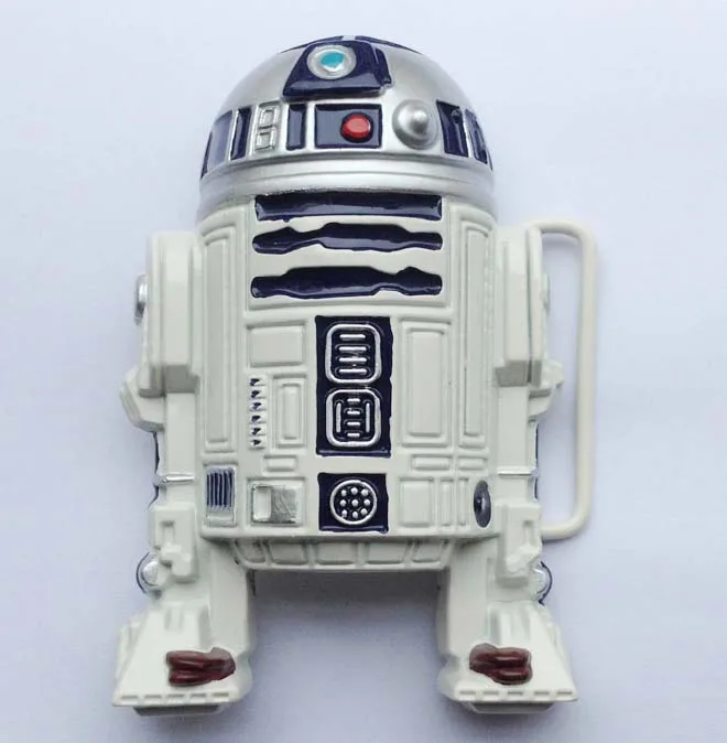 high quality solid zinc alloy slab western star and wars robot metal belt buckle