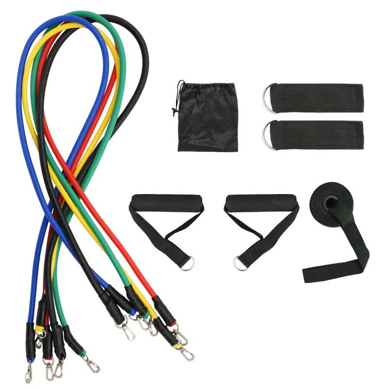 
Gym Exercise Resistance Bands 11pcs training elastic Rope with handles Fitness Tube 