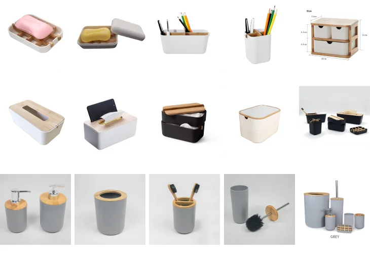 tissue box bamboo and wooden