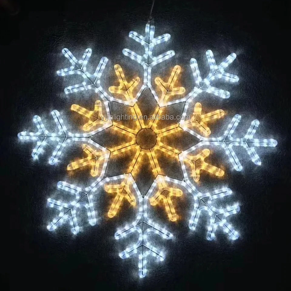 220 В 80 см * 80 см 2 канала 8 функций управления железная структура светодиодная Снежинка