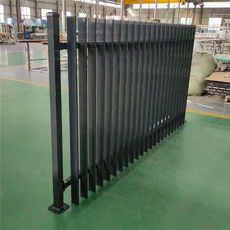 Manufacturer Customized Powder Coated Garden  Aluminum Vertical Blade  Fence Panel