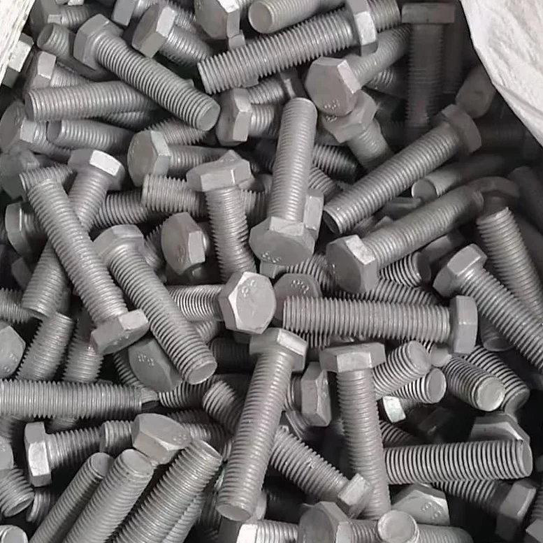 High Strength Metric Bolt Fasteners DIN 931/933 HDG Hex Bolts And Nuts for Wholesale Distributor Grade 10.9 Hex Screw