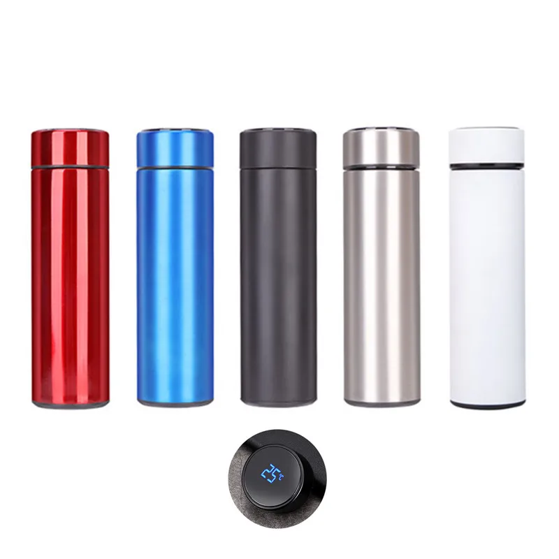 Double Wall Vacuum Insulated LED Smart Vacuum Flask Stainless Steel Water Bottle Thermos Cup