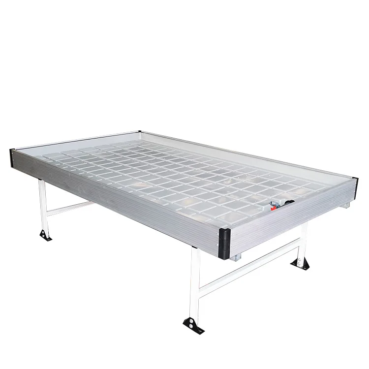 Customized Rectangle Greenhouse Flow Tray Hydroponic Rolling Bench Stable and Easily Assembled