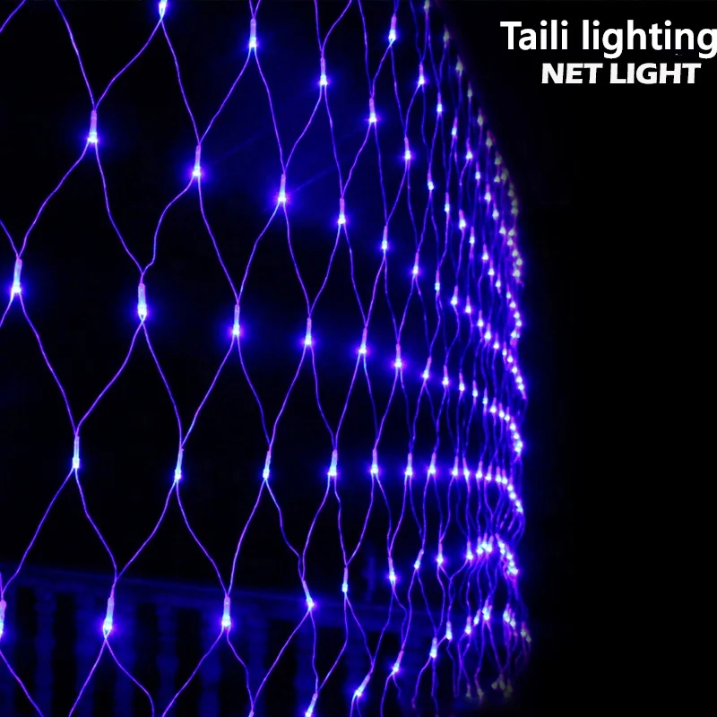 3M*2M  LED Fishing Net Mesh String Courtyard Waterproof Flashing Christmas Lights Outdoor fairy Lights