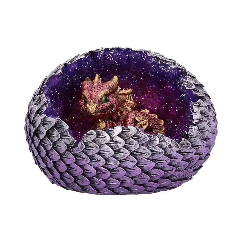 Collectible Figurines Gifts Home Decoration Baby Dragon Egg Statue 4.5Inch Resin Dragon Eggs