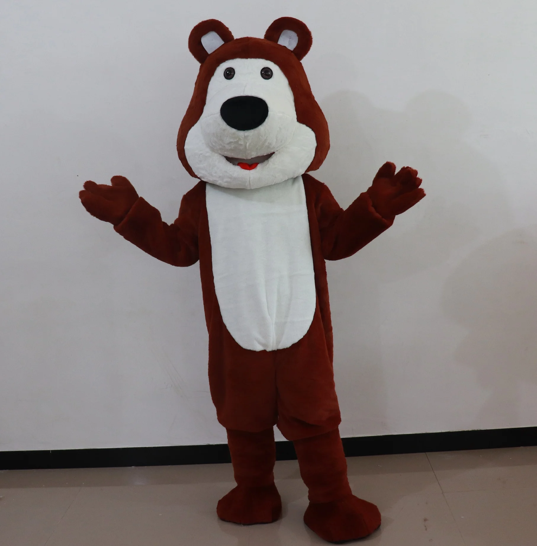 Funtoys MOQ 1 PCS cartoon Masha bear mascot costume fancy dress cosplay apparel adults TV & Movie Costumes for party