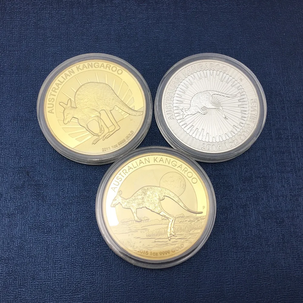 Wholesale Australia Kangaroo Animal Collection Gold Silver Plating Coin to Buy