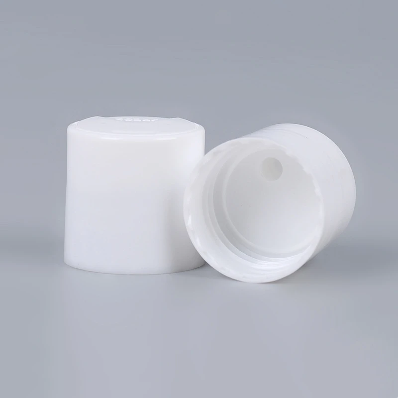 Free Sample Recyclable 28mm 28/410 Plastic Screw Disc Top Cap For Shampoo Shower Gel Toner Liquid Cosmetics
