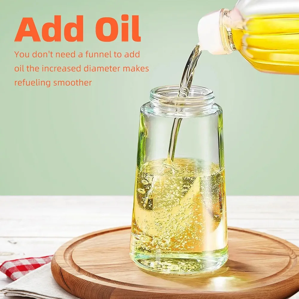 2in1 470ml Plastic Spray Oil Sprayer Bottle Spray Oil Dispenser Oil Jar Cruet BBQ Kitchen Baking Roasting Picnic Kitchen Tool