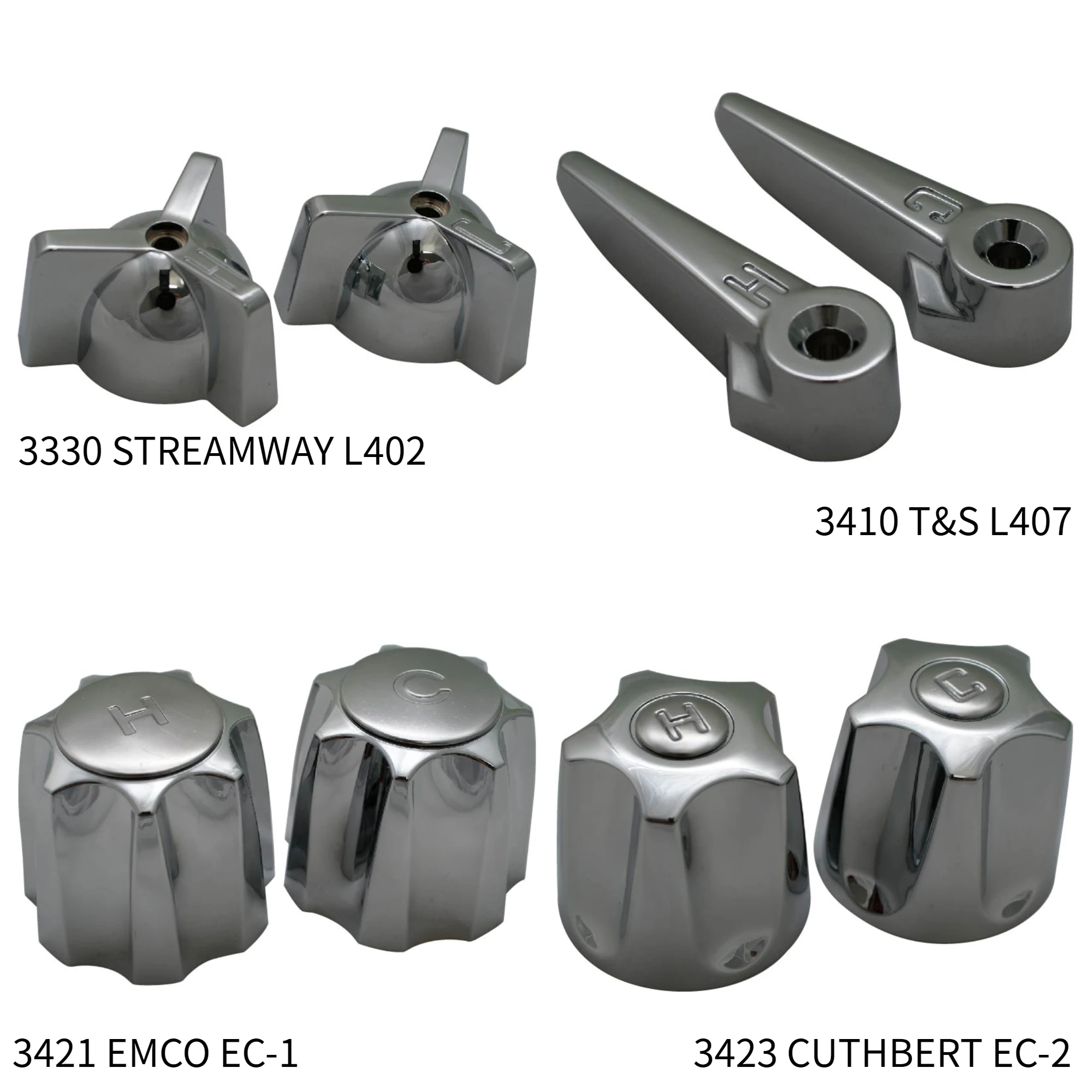 Wholesale Tap Fittings Central Brass Chrome Plated Lavatory Hot And Cold Faucet Handle For Export