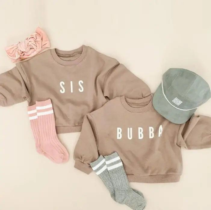 Wholesale Crewneck Girls Sweater Long Sleeve Winter Baby Boys Clothing Girl Clothes Baby Kids Newborn Cotton Pullover Sweater