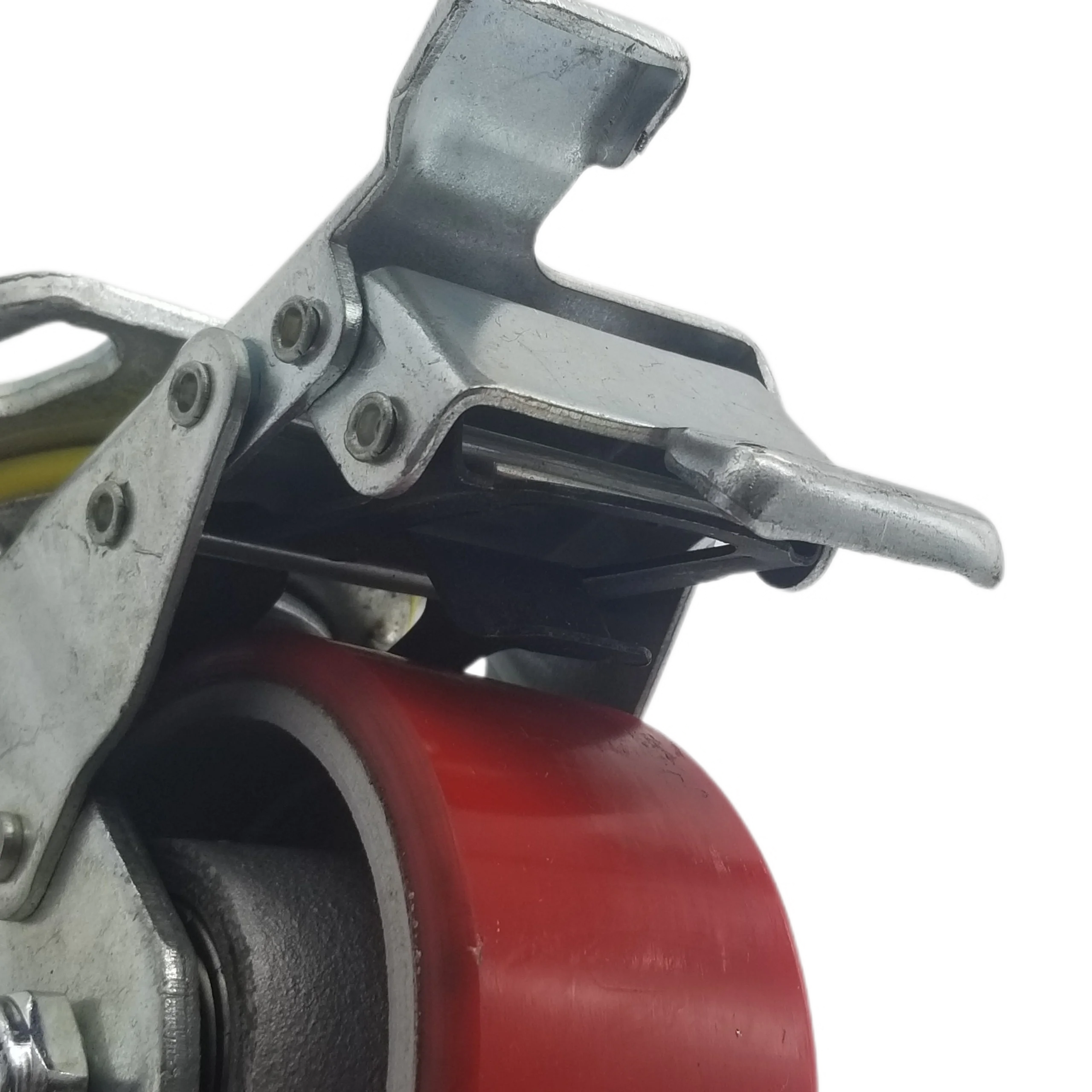 (Марка Good) железное ядро плита Универсальный тормозной красная тарелка 4 дюйма Heavy Duty из искусственной кожи/кпромышленной тележки