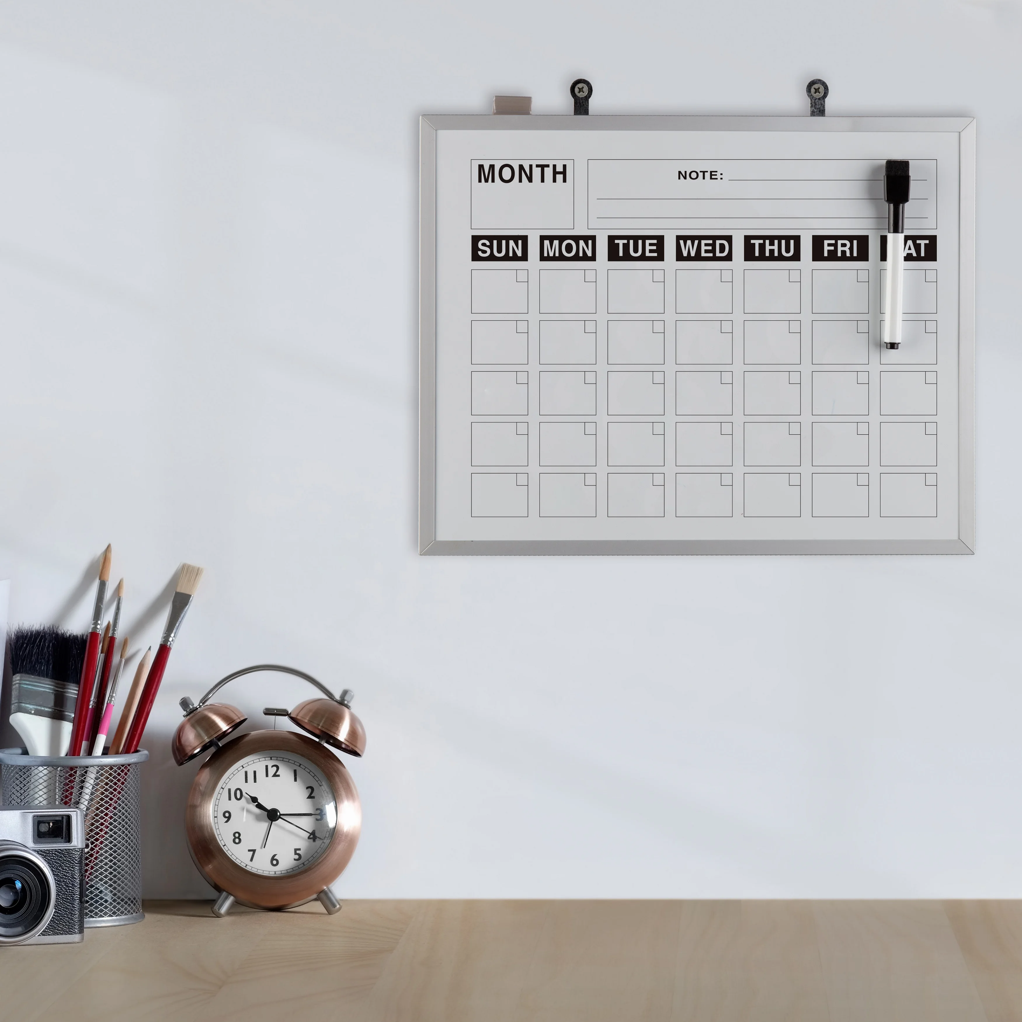 Magnetic Dry Erase White Board Aluminum Frame Whiteboard With Marker Tray For Office Home School Use