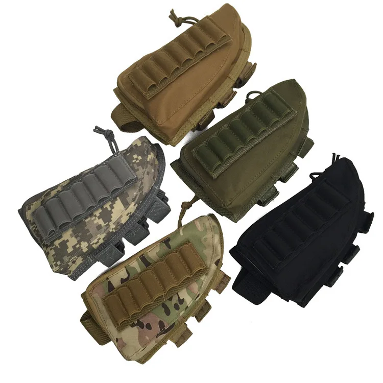 Hunting Pouch 7 Shells Butt Stock Shell Cartridge Holder Ammo Carrier Tactical Pouch