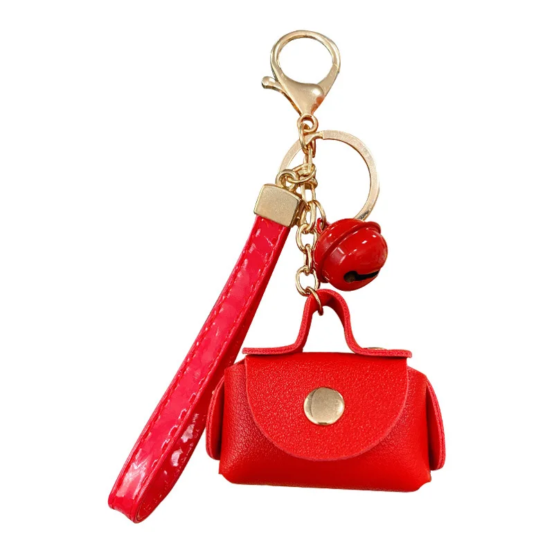 Luxury Leather Wallet Key Chain Cute Young Girl Mini Coin Purse Keychain Picture Leather Keyring Logo Alloy Customized Gift PVC